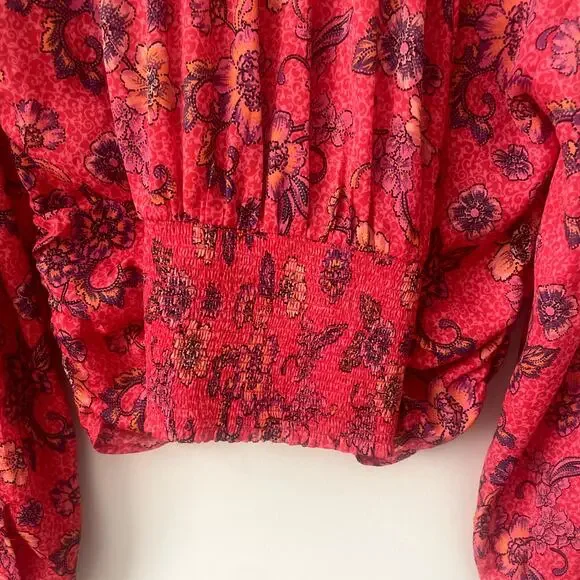 Free People I Got You Printed Top Sz L - Picture 7 of 9